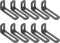 uxcell 10 Pcs Adjustable Right Angle Brackets, Slotted L-Shape Corner Bracket 2.6"x1.2"x0.7",