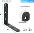 16 Pack (4 4 Inch Shelf Brackets Corner Brace Black Steel L Brackets for Shelves Decorative Wall Mount Joint Angle