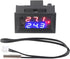 Digital Display Microcomputer Thermostat, DC12V Temperature Controller Switch with Sensor
