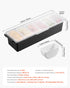 6 VEVOR Chilled Condiment Server, Compartment Ice Cooled Condiment Serving Container, Chilled Garnish Tray Bar Caddy