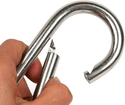 Large Heavy Duty Carabiner Clip, 5-1/2 Inch Stainless Steel Spring Snap Hook for Outdoor Living, Gym, Boating
