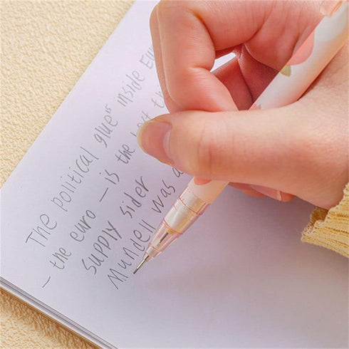 Mechanical Pencil 2Pcs, Pink 0.5mm Automatic Pencils, Cute Peach Press for School Office Supplies