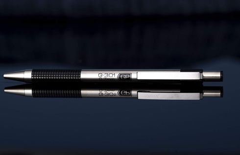 Zebra Pen G-301 Retractable Gel Ink Pen, Stainless Steel Barrel, Medium Point, 0.7mm, Blue Ink, (Pack of 1, 12 Count