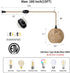 15ft Dimmable Plug in Pendant Light with Cord Switch Rattan Hanging Lamp with Hand Woven Wicker Plug in Chandelier Boho