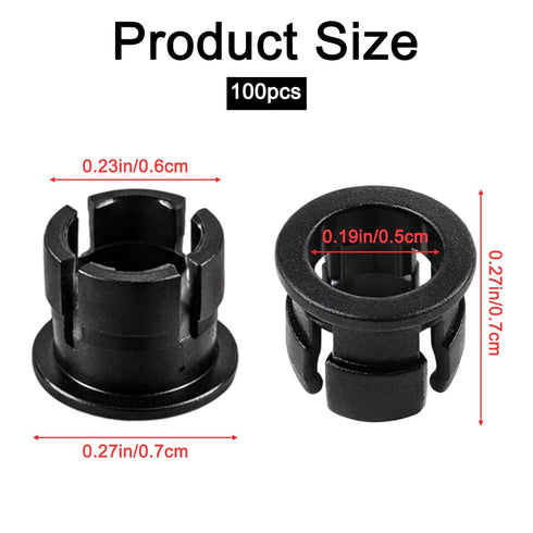 Bruislard 5MM 100 Bulb Led Holder, PCS Plastic LED Holders Black Nylon Lamp Holders for Emitting Diode Holder, Panel