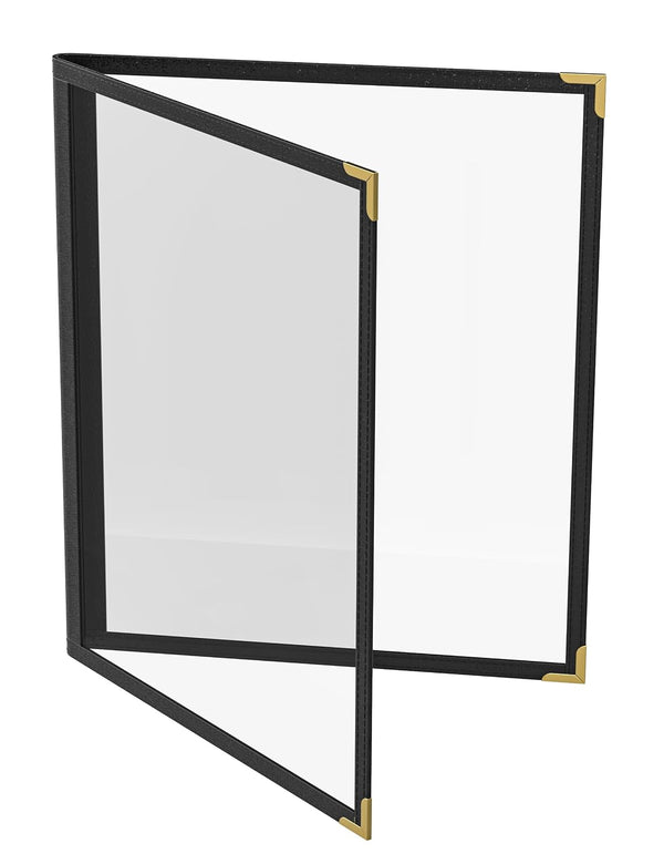 ZQP 12 Pcs Black Menu Covers, 8.5x11 Letter Size, 2 Page 4
