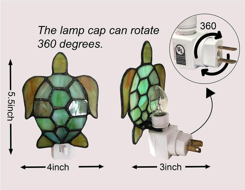 Colorful Glass Turtle Night Lamp for Bedroom - DUONAYU