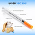 CAILOS 1ml 30 Gauge Syringes, 1cc 5/16 Inch Lab Disposable Supplies, Pack of 100 for Refilling or Dispensing
