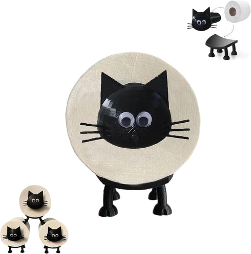 Artvita Cat Toilet Paper Holder - Funny Animal Paper Towel Holder for Bathroom