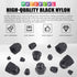 Glarks 100pcs Black Nylon Acorn Hex Nuts Set, M3 M4 M5 M6 M8 M10 M12 Decorative Hexagon Cap Nuts