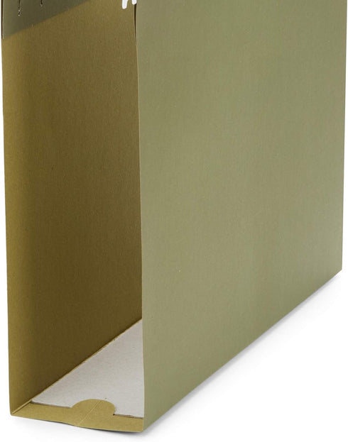 Summit 25 4 Inch 25 Pack Blue Supplies Extra Capacity Hanging File Folders, Reinforced Hang Folders, Heavy Duty
