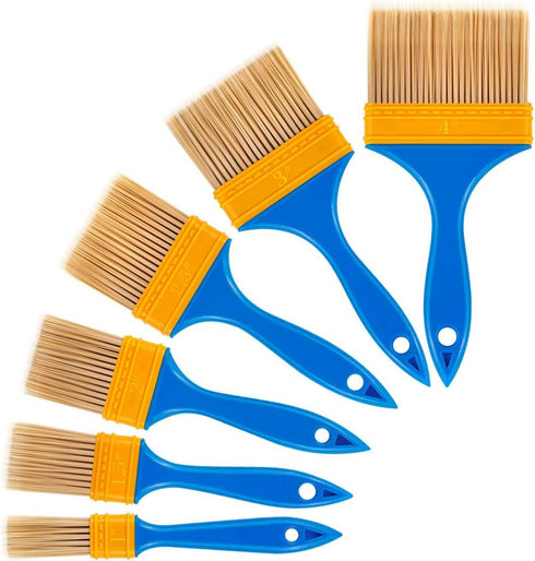 Chalk & Wax Paint Brush, 6PCS Chalk Paint Brushes for Crafts, Paint Brushes for Walls & Furniture, Wax Brushes for Painting and Refinishing Furniture, Fences and Wall (1, 1.5, 2, 2.5, 3, 4 in) by KXCOFTXI
