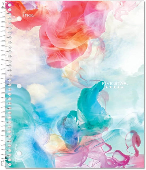 Five Star Spiral Notebooks, 1 Subject, College Ruled, 11" x 8-1/2", Cute Designs, 3 Pack, Design May Vary