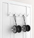 KitchLife Over The Door Hooks Hanger, 2 Pack White with Extended Arms for Easy Use, Bathroom Towel Rack Organization