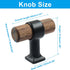 Piutouyar 4 Pack 40mm/1.57" Walnut Cabinet Pulls, Single Hole Wood Drawer Handle Knobs, T Bar Knob Pull Handles