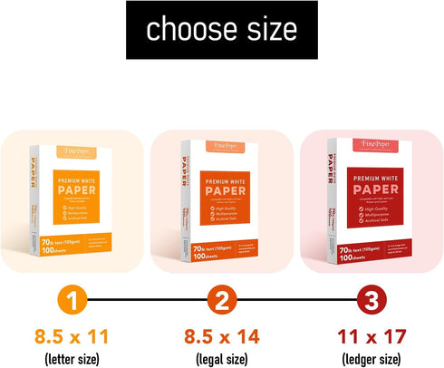 8.5 14 70lb (28lb 100 Pack Bright White Paper - Multipurpose Office Print Writing Copy - Flyers, Posters, Design