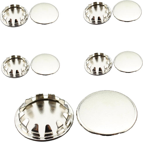 TAODAN 10PCS Metal Round Tube Plug Stainless Steel Hole Plug Nickel Plated