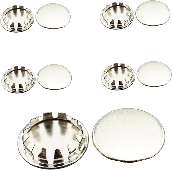 TAODAN 10PCS Metal Round Tube Plug Stainless Steel Hole Plug Nickel Plated