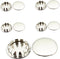 TAODAN 10PCS Metal Round Tube Plug Stainless Steel Hole Plug Nickel Plated