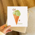 Azeeda (GC00080727) 'Pistachio Ice Cream Cone ' Blank Greeting Card