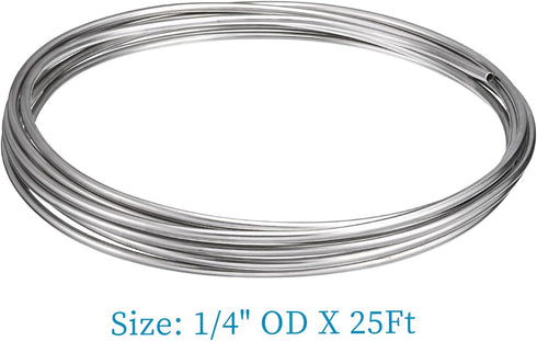 Vigorous 1/4" x 10Ft Stainless Steel Tubing Coil, Welded 304 Stainless Steel Tubing