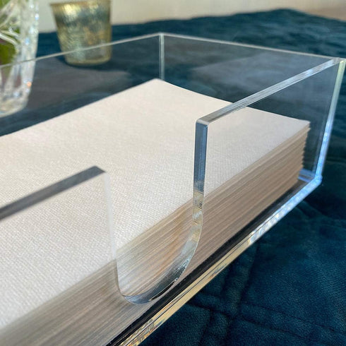 (5mm) (9.87W 4.75D 2.75H) Countertop Sicily Acrylic Napkin Holder Multifold Paper Towel Dispenser x x Hand Towel Holder