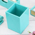 Koqye Teal Pen Holder, Decorative Acrylic Makeup Brush Holder, Desk Organizer for Home Office and School