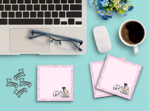 Butler in the Home Sticky Notes 12 Pack - 3"x3" 50 Sheet Count Per Pad, Cute Memo Note Pads