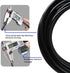 Pneumatic Tubing Black PU Air Hose Pipe Kit, 6mm OD 4mm ID, 39.4ft for Air Line or Fluid Transfer