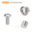 uxcell #6-32x3/8" Button Head Socket Cap Screws, 50pcs 304 Stainless Steel Hex Bolts Fasteners