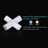 MECCANIXITY Magnetic Stirrer Mixer Stir Bar, 30mm(1.18") Cross Shape Coating Magnet, White, 2 Pcs