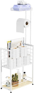 SWTYMIKI Freestanding Toilet Paper Holder - 4-Tier Free Standing Toilet Paper Holder