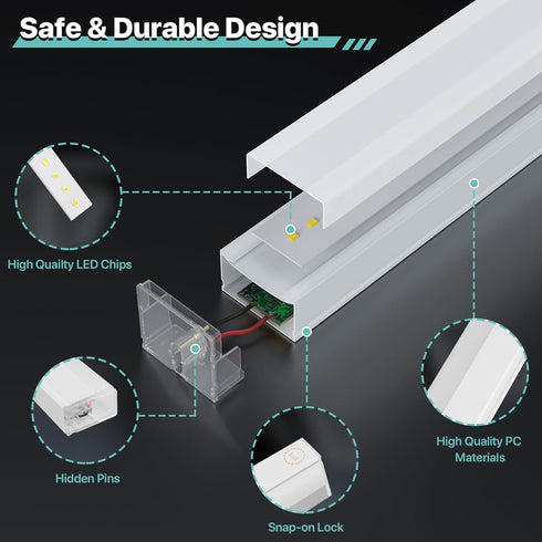 42W 6500K Garage Hexagon Lights, Higher Brightness Hex Garage Lights, Plug and Play, Lightweight DIY Assembly Hexagonal