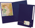 Oxford Monogram Executive Twin Pocket Folders, Letter Size, Blue with Gold Foil Trim, 4 Pack (04162)
