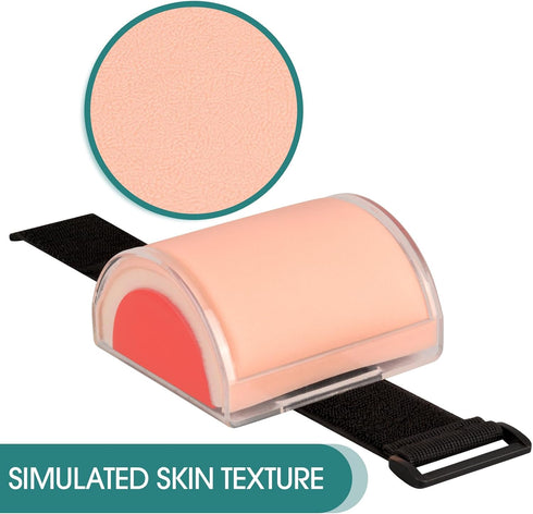 Skillssist IM,SQ Injection Practice Pad Model with Skin, Subcutaneous Tissue and Muscle Layer for Nurse and Medical