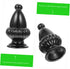 TOBBOMEY 2Pcs Decorative Lamp Finial for Table and Floor Lamps Unique Knob with Polished Base Compatible with Harp