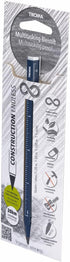 Troika Multi Tasking Pencil with Sustainable Aluminium, Metal Tip, Blue Interchangeable Erasable with Ruler