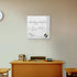 Fab Glass & Mirror Glass Dry Erase Board, White Surface Frameless Magnetic Board 16" x 16" for Office