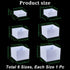 6Pcs Set Set 7.87x8.03 Inch UNICRAFTALE White Acrylic Riser Buffet Display Risers Square Cake Stand Nesting Dessert