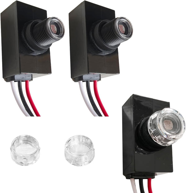 Dyruilanbo 3PCS Photocell Sensor for Outdoor Lights Dusk to Dawn Sensor for Outdoor