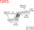 15PCS 3.2" 0.6" Geesatis Right Angle Z Shaped Corner Bracket with Mounting Screws for Furniture Shelf Iron X