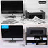 EMERIT 2-Tier Printer Stand Shelf with Storage Wood Desk Paper Organizer for Home/Office