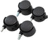 LivGrain 4 Set M8 Pieces Furniture Caster Wheels with Brakes, Stem Swivel Castors for Coffee Table Restaurant Cart