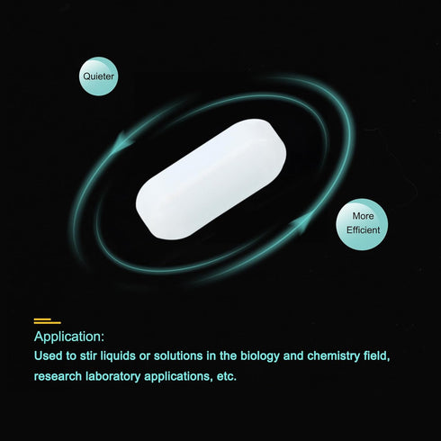 MECCANIXITY Magnetic Stirrer Mixer Stir Bar Rod, 15mm/0.59" PTFE Coating Magnet White for Laboratory 32Pcs