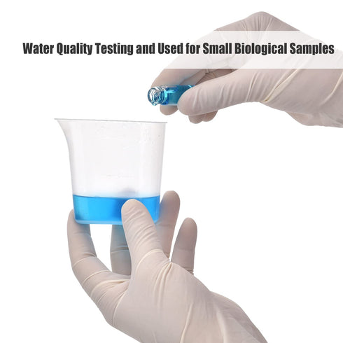 ESHATO 100 Pieces Glass Sample Vial, Small Liquid Sampling Bottle with Black Plastic Screw Caps