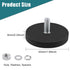 4Pcs 30LBS M6 Rubber Coated Magnets, Bolt on Magnets with Threaded Studs and Nuts, Strong Flag Neodymium Magnet Mount