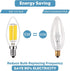 E14 LED Bulb Dimmable, 60W Equivalent, 2700K Warm White, 6W 600 Lumens, E14 Edison Bulb, 4 Pack