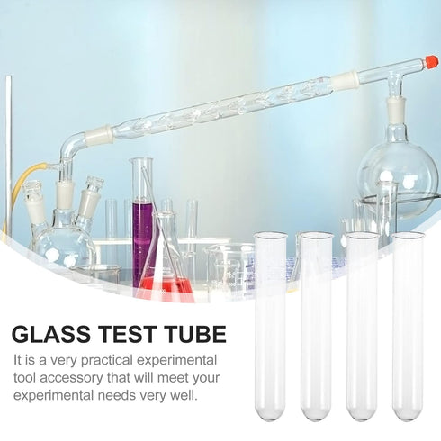 10pcs Test Tube Professional Bottle, Glass Container for Scientific Experiments