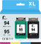 Penguin 94xl 95xl Ink Cartridge Replacement for HP 94 95 - Combo Pack for HP Officejet and Deskjet Printers