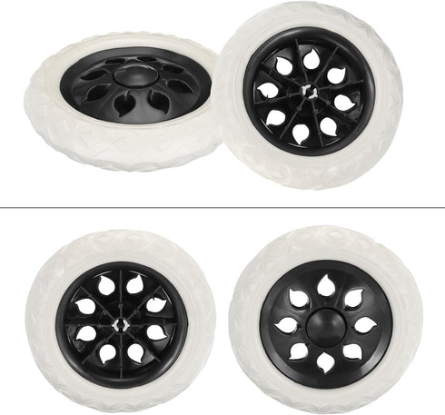 6 Inch, 4 Pack uxcell Shopping Cart Wheels Replacement Rubber Foaming Shopping Bag Trolley Wheel Repair for Folding